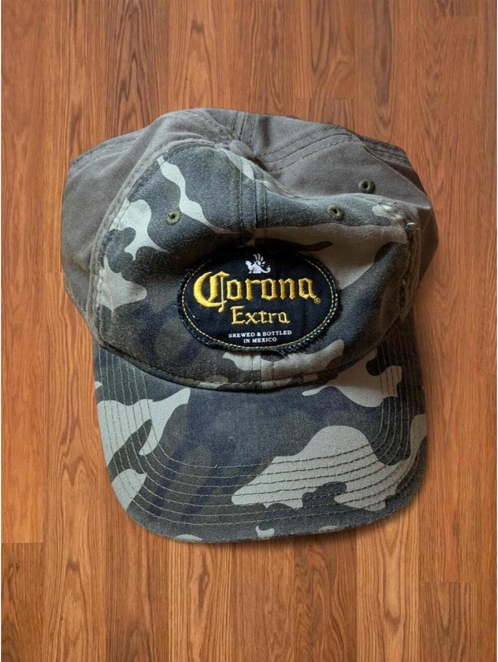 Corona Extra Gray Black Camo Baseball Cap Adjustable Camouflage Hat